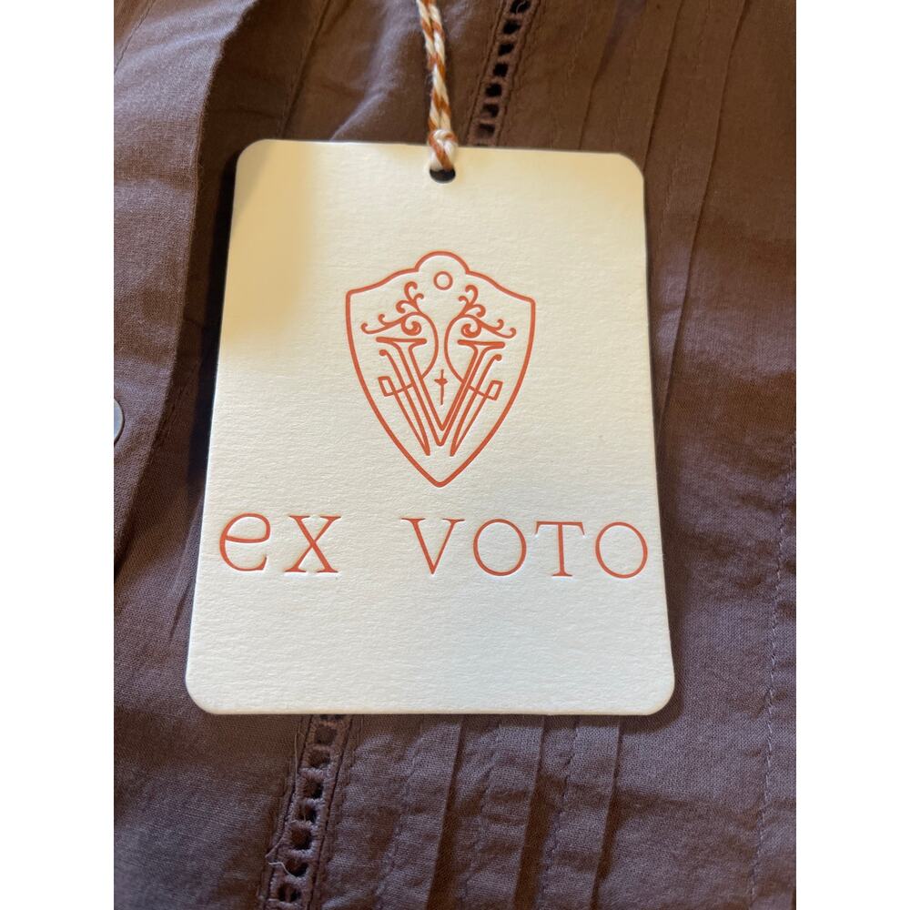 NWT: Ex Voto Olivia Long Sleeve Glous in Plum Size M - Picture 3 of 9
